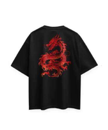 DRAGON OVERSIZE T-SHIRT ( BLACK )