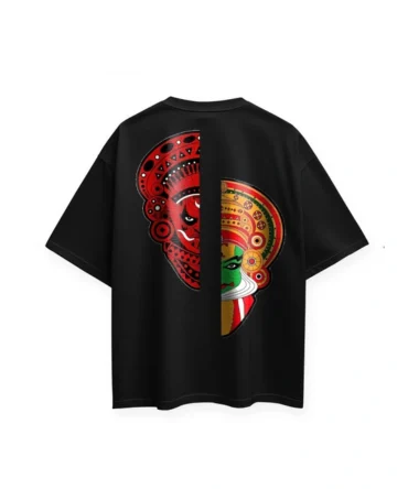 KATHAKALI OVERSIZE T-SHIRT ( BLACK )