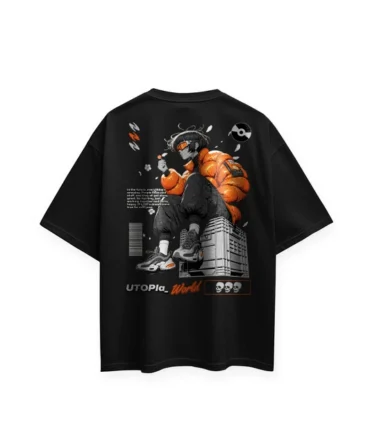 WORLD OVERSIZE T-SHIRT ( BLACK )